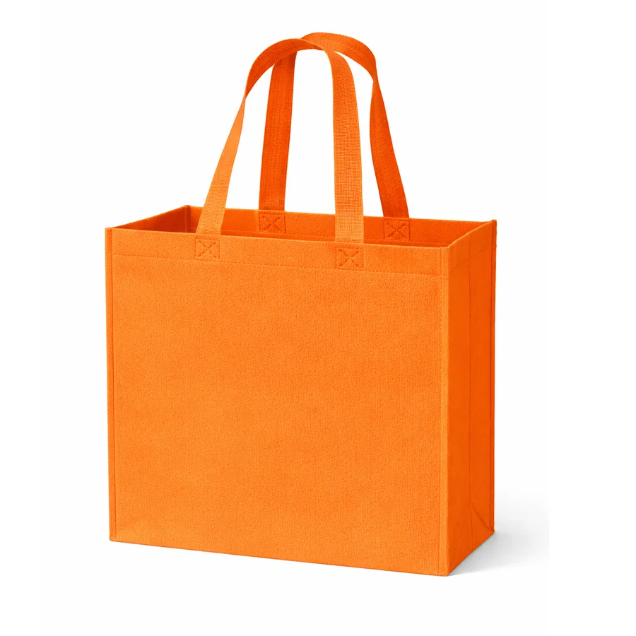 Bolsa con fuelle naranja de Bee Bags lista para personalización