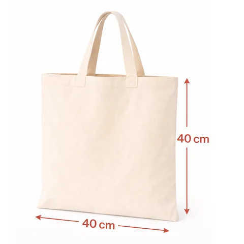 Bolsa de loneta de algodón natural de 40 × 40 cm, fotografía de estudio de Bee Bags